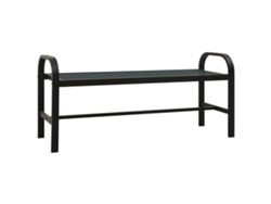 Banco de jardín VIDAXL Negro Acero (110x59x76.5 cm)
