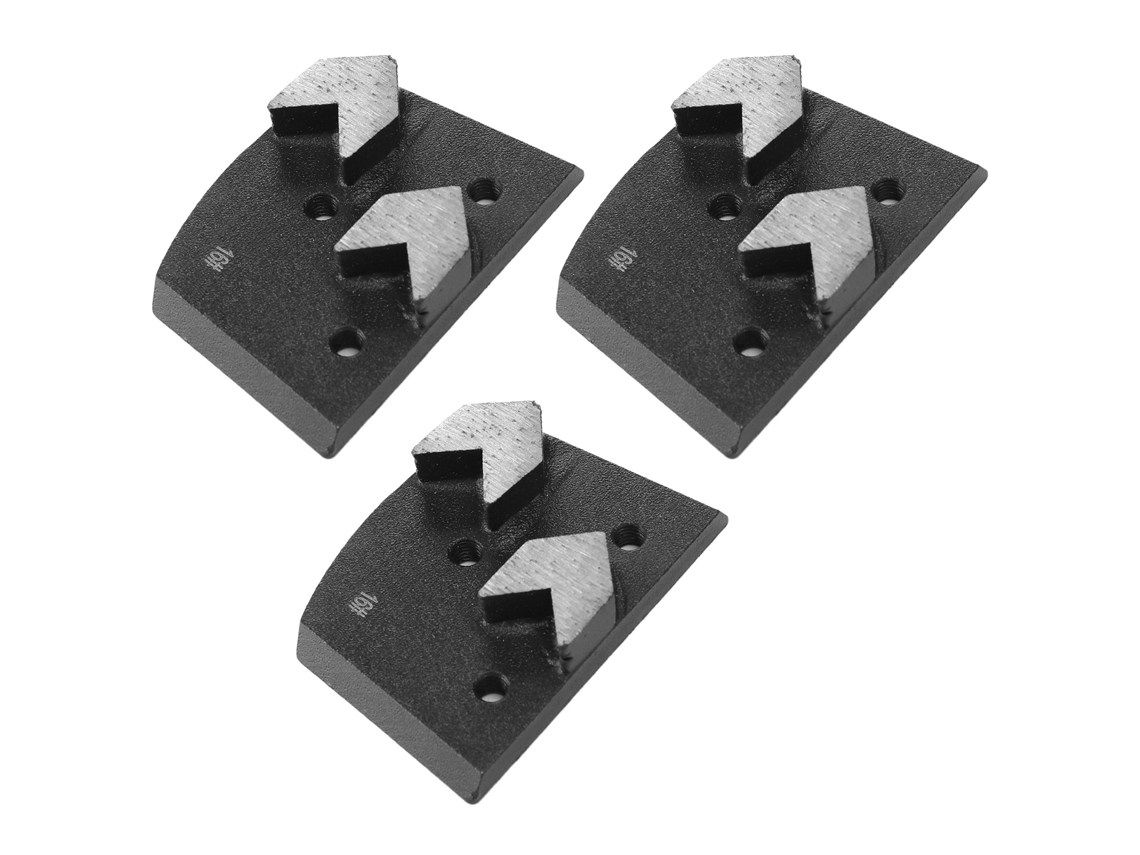 3 Bloques De Lijado De Diamante En Forma De Flecha, 2 Dientes Para Hormigón, Accesorios Para Pulidora