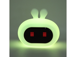 Lindo despertador con forma de conejito y luz nocturna recargable por USB.