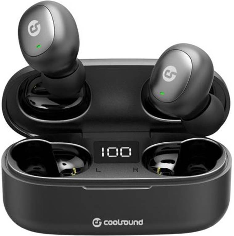Auriculares Bluetooth True Wireless COOLSOUND TWS V13 (In Ear - Micrófono - Negro)