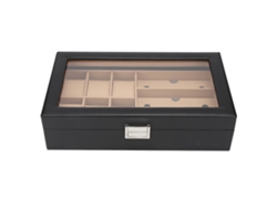 Organizador con 6 compartimentos para relojes, gafas y joyas.