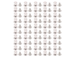 50 Juegos De Remaches Metálicos Plateados De 6,5 Mm Con Tornillos Para Bolsos Y Zapatos.