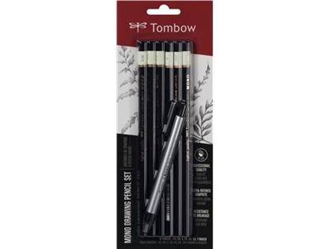 Conjunto de 6 Lápices TOMBOW MONO + Goma de Borrar MONO Cero