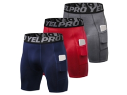 Pack De 3 Pantalones Cortos Deportivos Para Hombre Con Bolsillo Para Entrenamiento Activo Y Gimnasio.