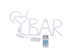Lámpara De Pared Led Neón Púrpura Para Bar Con Control Remoto 24 Teclas Y 8 Modos. Luces