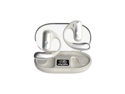 Auriculares inalámbricos con micrófono, sonido estéreo, ligeros y cómodos, resistentes al agua, ideales para correr o hacer ejercicio, blancos