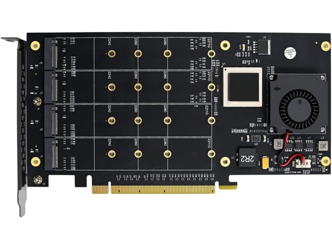 Tarjeta De Expansión Para Servidor St5110 Pcie X16 Pex8748 De Cuatro Canales Nvme De Alta Calidad