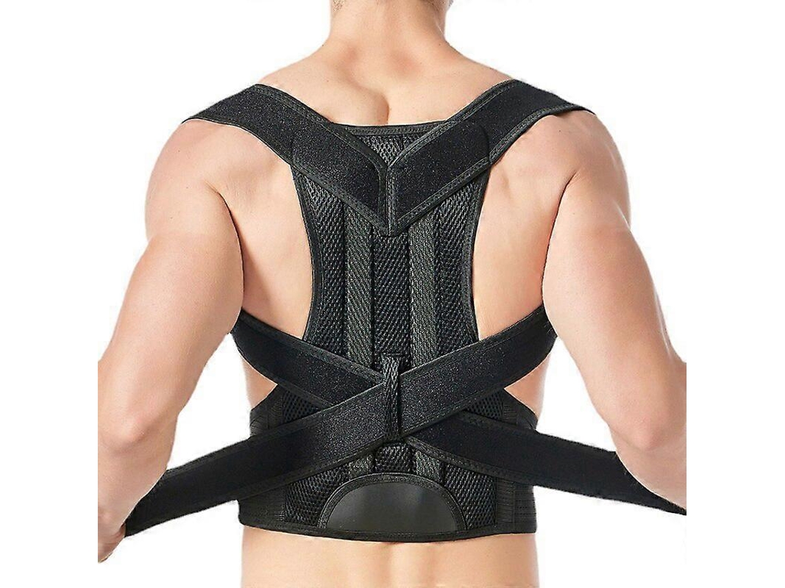 Faja Correctora De Postura Para Hombros Y Espalda Con Placa De Aleación Tallas 3xl 4xl Para Estudiantes Niños Mujeres Y Hombres Xxl Negro