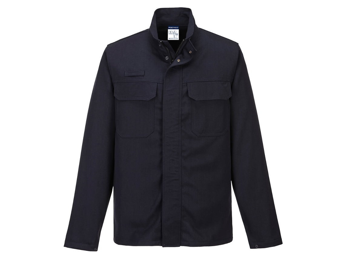 Chaqueta Resistente A La Llama Molten Metal Para Trabajos En Metal Azul Marino / Xxxl