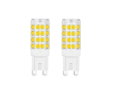 Rebe-2pcs Bombilla Led G9 5w, Reemplazo De Bombilla Halógena G9 40w, 420lm, Luz Cálida 3000k, Ac100v-240v, Base G9 No Regulable