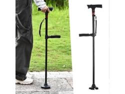 Bastones para hombres y mujeres con luces LED, luces de advertencia y mangos plegables, ajustables y ligeros.