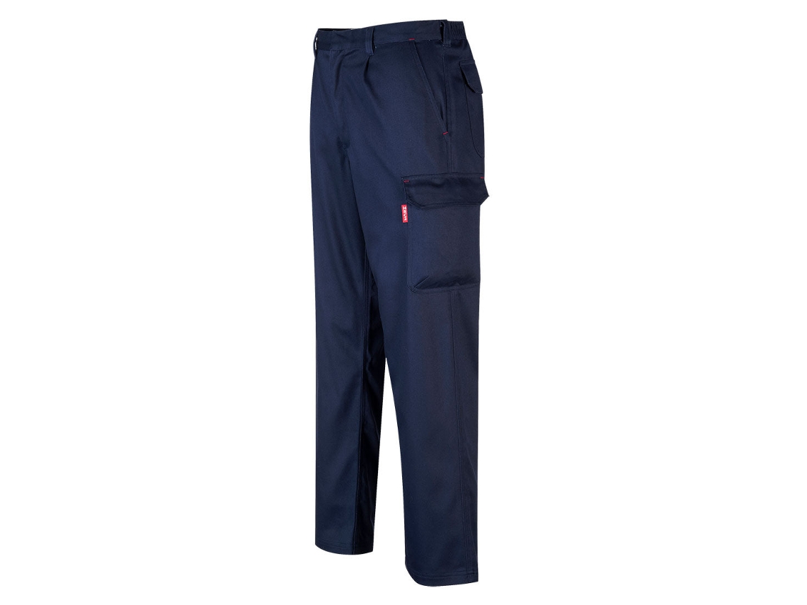 Pantalones cargo ignífugos Bizweld, protección y comodidad, azul marino, talla M, Portwest