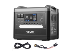 Generador portátil Vevor de 2160 Wh y 2400 W, con 10 puertos de salida, color negro