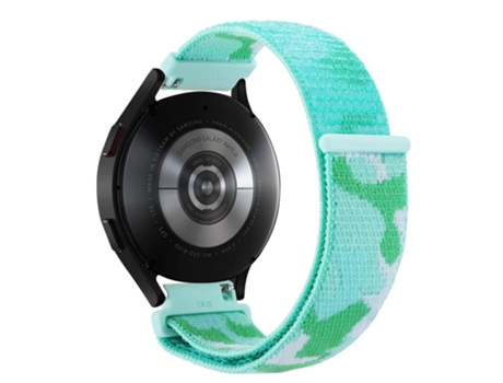 Correa de nailon 22mm ajustable para Samsung Galaxy Watch 3 45mm/Huawei Watch GT3 Pro 46mm - verde claro