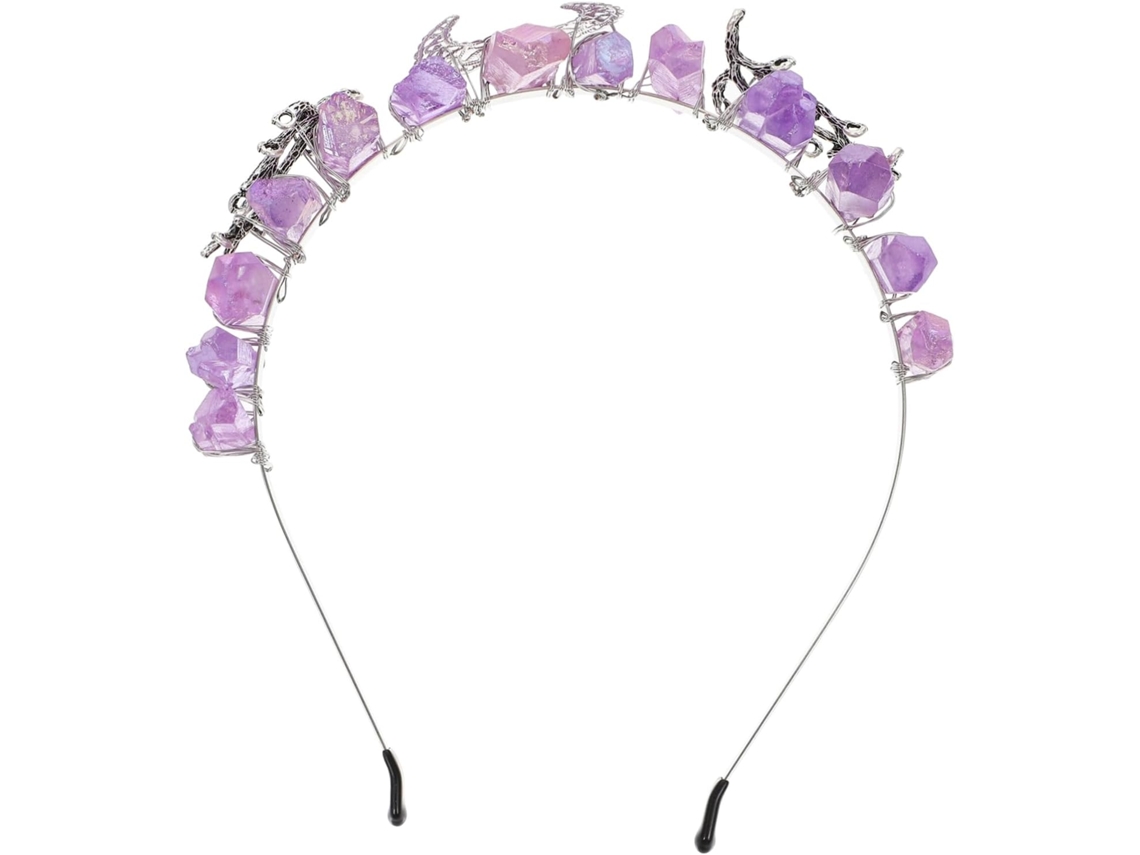 1 Pieza De Corona De Luna De Cristal, Elegante Accesorio Para El Cabello, Decoración Para Fiestas Y Cumpleaños.