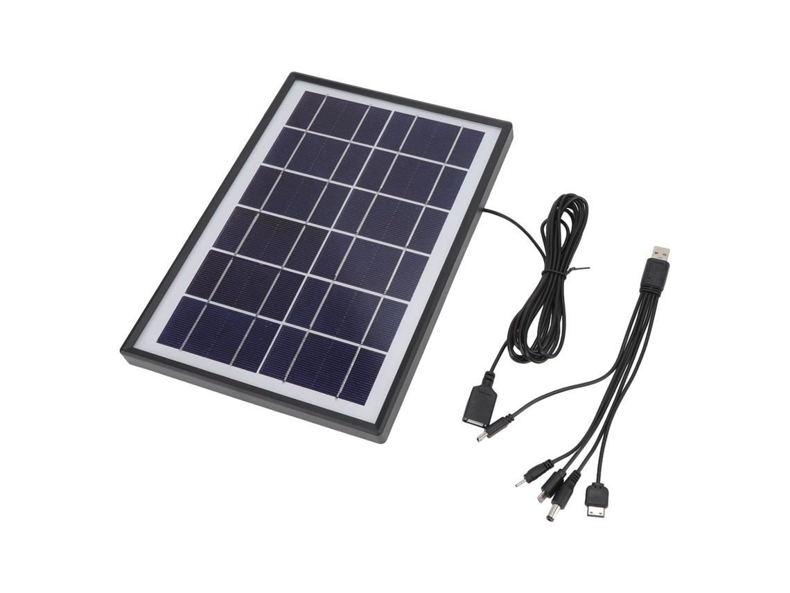 Panel Solar De Silicio Policristalino De 6w Y 6v, Cargador Portátil Para Teléfonos Móviles, Lámparas Y Dispositivos.