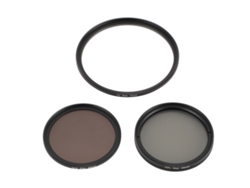 Juego de filtros 3 en 1 para cámara: UV, CPL y ND para objetivos DSLR.