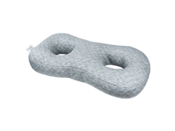 Almohada Eifson Para Dormir De Lado Con Orificios Para Auriculares (gris A Cuadros)