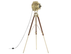 Lámpara Luminaria de Pie Trípode 193 cm Madera de Mango Maciza
