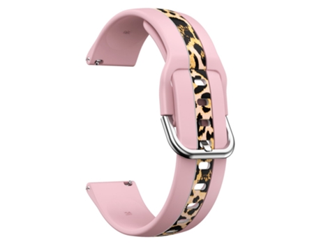 Correa de Silicona 20mm liberación rápida para Samsung Galaxy Watch 5 Pro 45mm/Watch 4 Classic 42mm/46mm - estampado de leopardo rosa