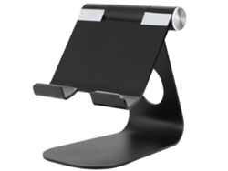 Soporte Para Teléfono Y Tableta, Soporte De Escritorio De Aleación De Aluminio Plegable Y Ajustable, Negro