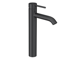 Mezclador monomando de lavabo Kludi Bozz, altura del caño 240 mm, sin desagüe, 382863976, color negro mate