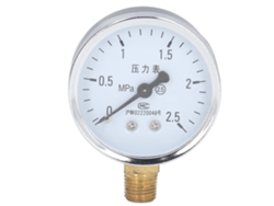 Manómetro de presión de 1/4 NPT con caja de acero inoxidable, esfera transparente, precisión de 2.5, 0-2.5 MPa para presión de aire, agua, piscinas y automóviles.