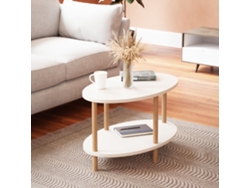 Mesa de Centro [EN.CASA] (Blanco - Aglomerado de Madera - 43 x 70 x 44 cm)