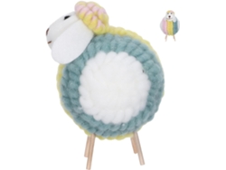 Figura Decorativa Oveja Fieltro Hecha Mano, Bonita Decoración Lana Tejida,