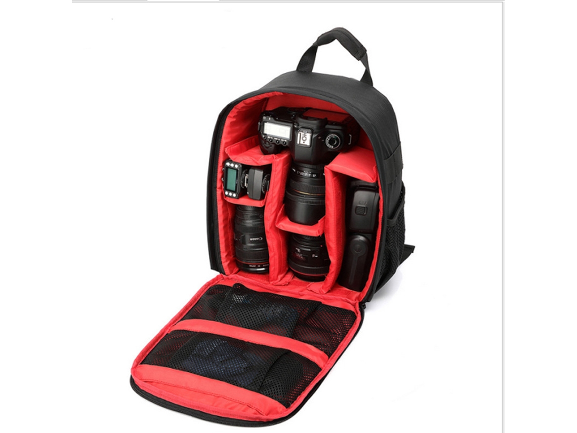 Mochila impermeable roja Cuich para actividades al aire libre, bolsa para cámara