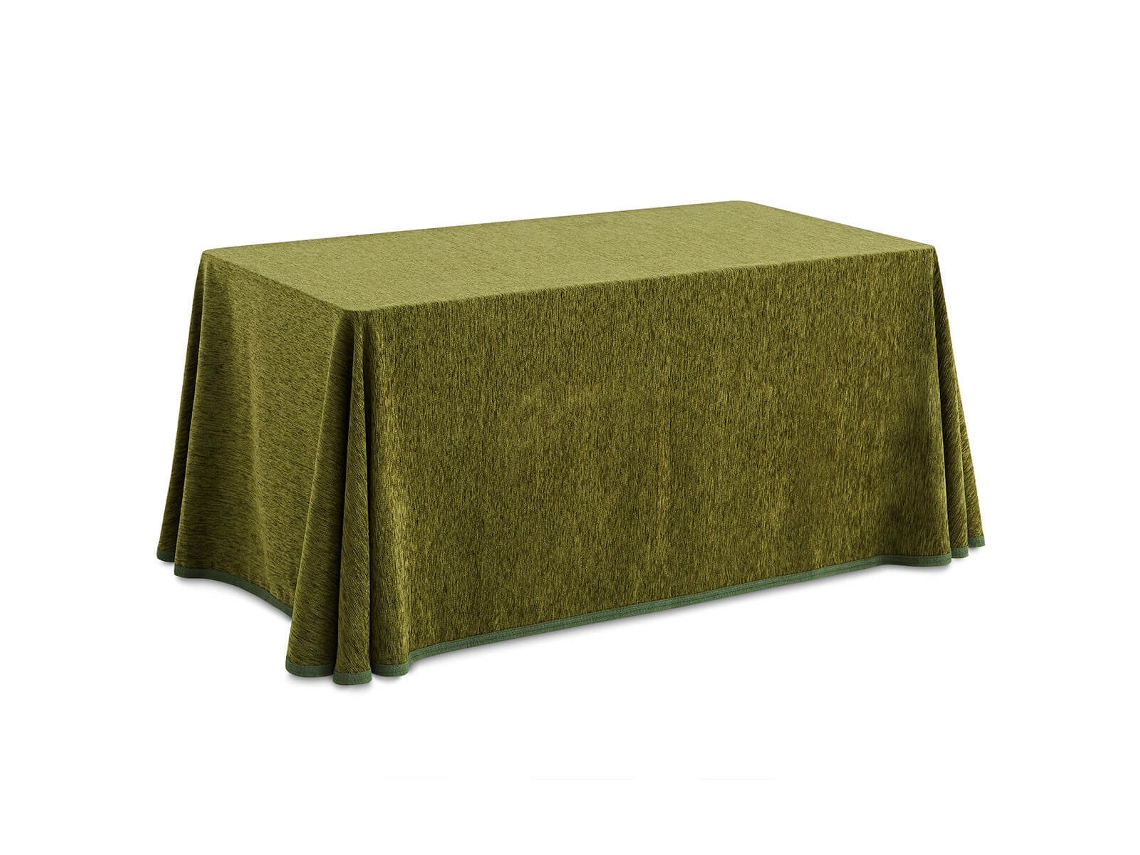 Lanovenanube Falda Camilla Rectangular Chenilla Verde Botella, 80x120