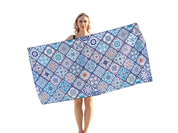 Toalla Kofihety Playa Estampada Secado Rápido Sin Beige (26x21x3cm)
