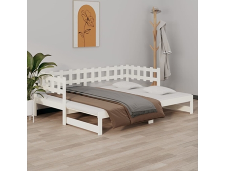 Sofá cama VIDAXL Blanco Madera (203.5x160x68.5 cm )