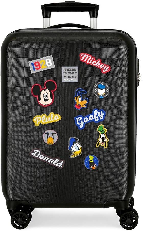 Maleta De Cabina mickey 55cm personajes negra con capacidad 34l disney characters