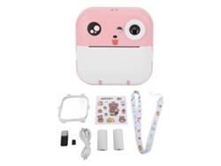 Cámara Instantánea Hd Para Niños Con Impresión Rápida, Cámaras Frontal Y Trasera, Color Rosa, Regalo Para Niños.