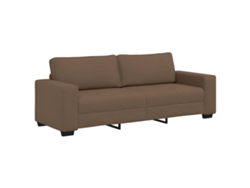 Maison Exclusive - Sofá De 3 Plazas Marrón, 220x77x82 Cm, Tela
