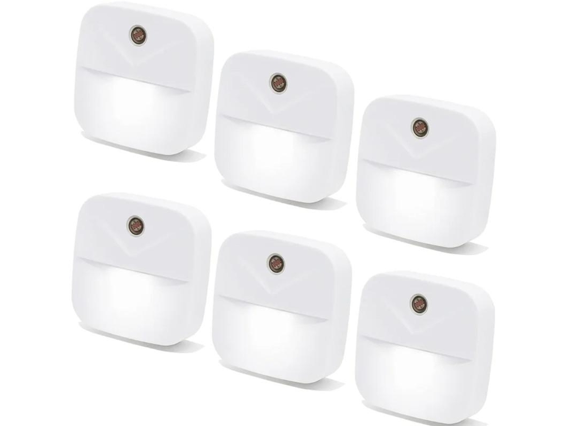 Luz Nocturna Plug In De 6 Paquetes Luces Nocturnas Led Blancas Con Sensor Inteligente Del Crepúsculo Al Amanecer Plug In En Luces Nocturnas Yizhood