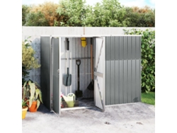 Caseta para herramientas de jardín 225x89x161cm Acero galvanizado Gris LOVELY HOME