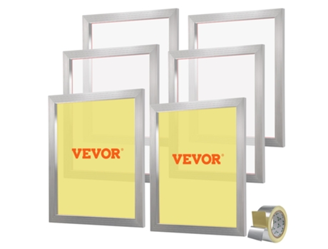 VEVOR 6 Piezas Aluminio Serigrafía Tableros, 20X24 Pulgadas Con 160 Contar Malla