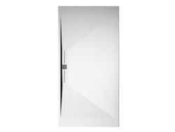 Plato De Ducha Pizarra Edis Blanco  90x180 Cm Rejilla Acero Inox.