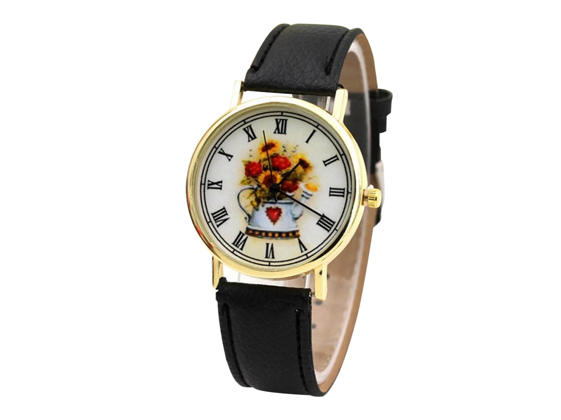 Reloj De Cuarzo Informal Con Correa De Piel Sintética Rosa Para Estudiantes Mcykcy