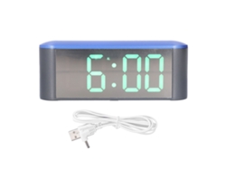 2026-reloj Despertador Digital Led Pantalla Grande Estilo Elegante Mesa Hogar Verde