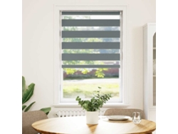 Maison Exclusive - Estor Cebra Gris Oscuro 75x150cm Tejido Ancho 70,9 Cm Poliéster