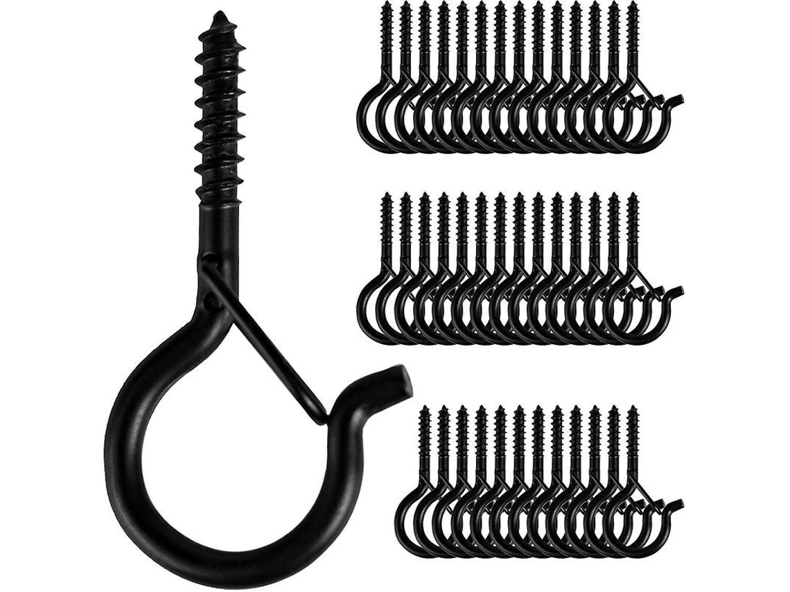 20 Ganchos De Tornillo Para Guirnaldas De Luces Exteriores, Diseño De Bloqueo Seguro, Fácil Liberación.