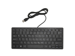 Mini teclado ultrafino de 78 teclas, USB con cable, tipo tijera, Plug and Play, para oficina, hogar, portátil, color negro, Facpoet