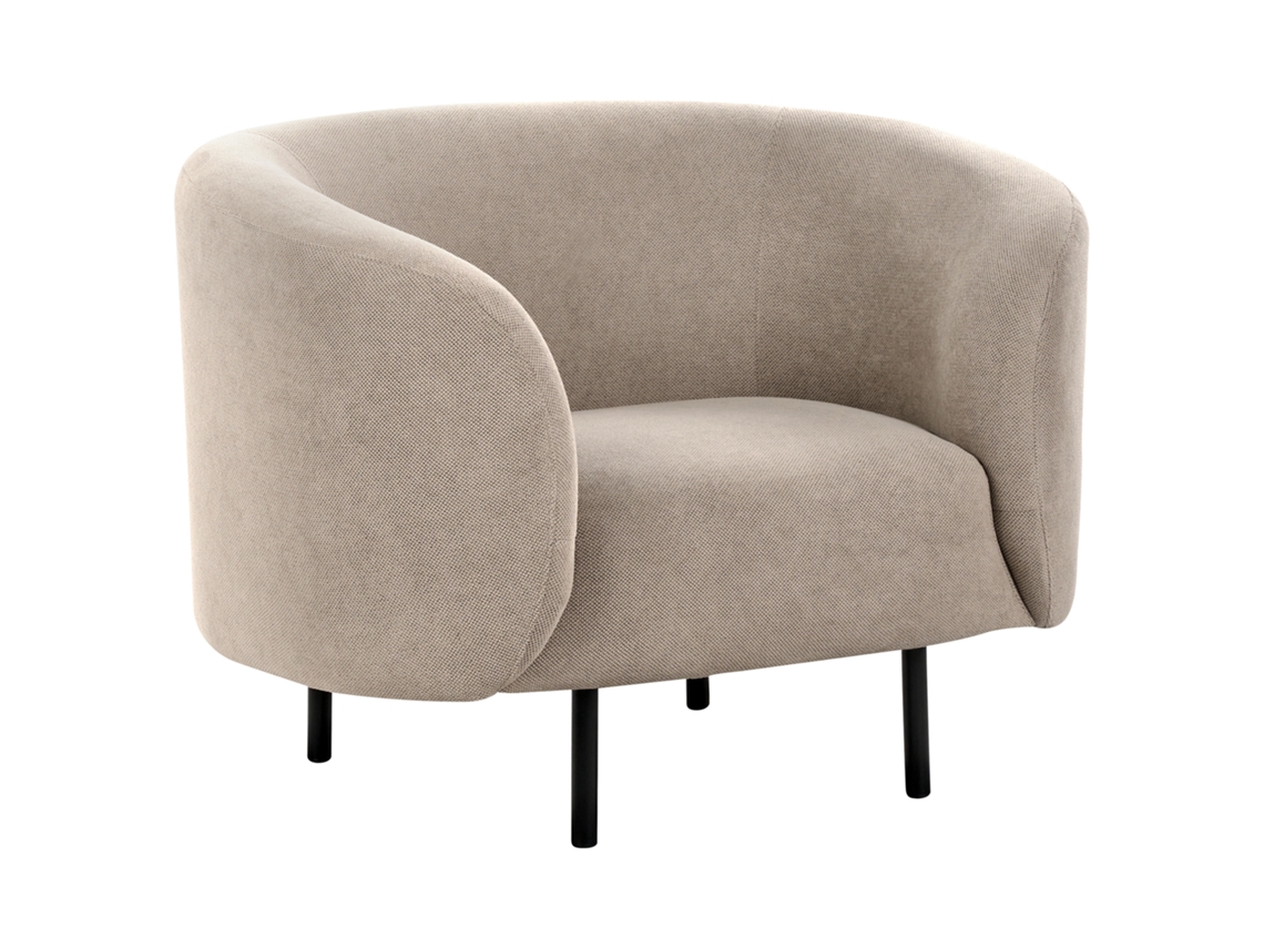 Sillón BELIANI Loen de Poliéster Beige 105x70x79