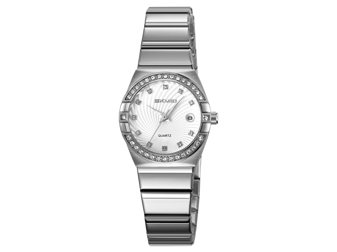 Reloj De Cuarzo De Lujo Para Mujer Skmei Con Brazalete De Acero Inoxidable, Resistente Al Agua Hasta 3 Atm.
