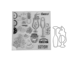 Kit De Sellos Transparentes Para Scrapbooking Y Manualidades Con Troquel De Grabado