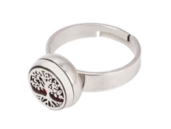 Anillo Aromaterapia De Acero Inoxidable Ajustable Para Mujer Difusor De Aceite Esencial Con Diseño Abierto Y Portátil