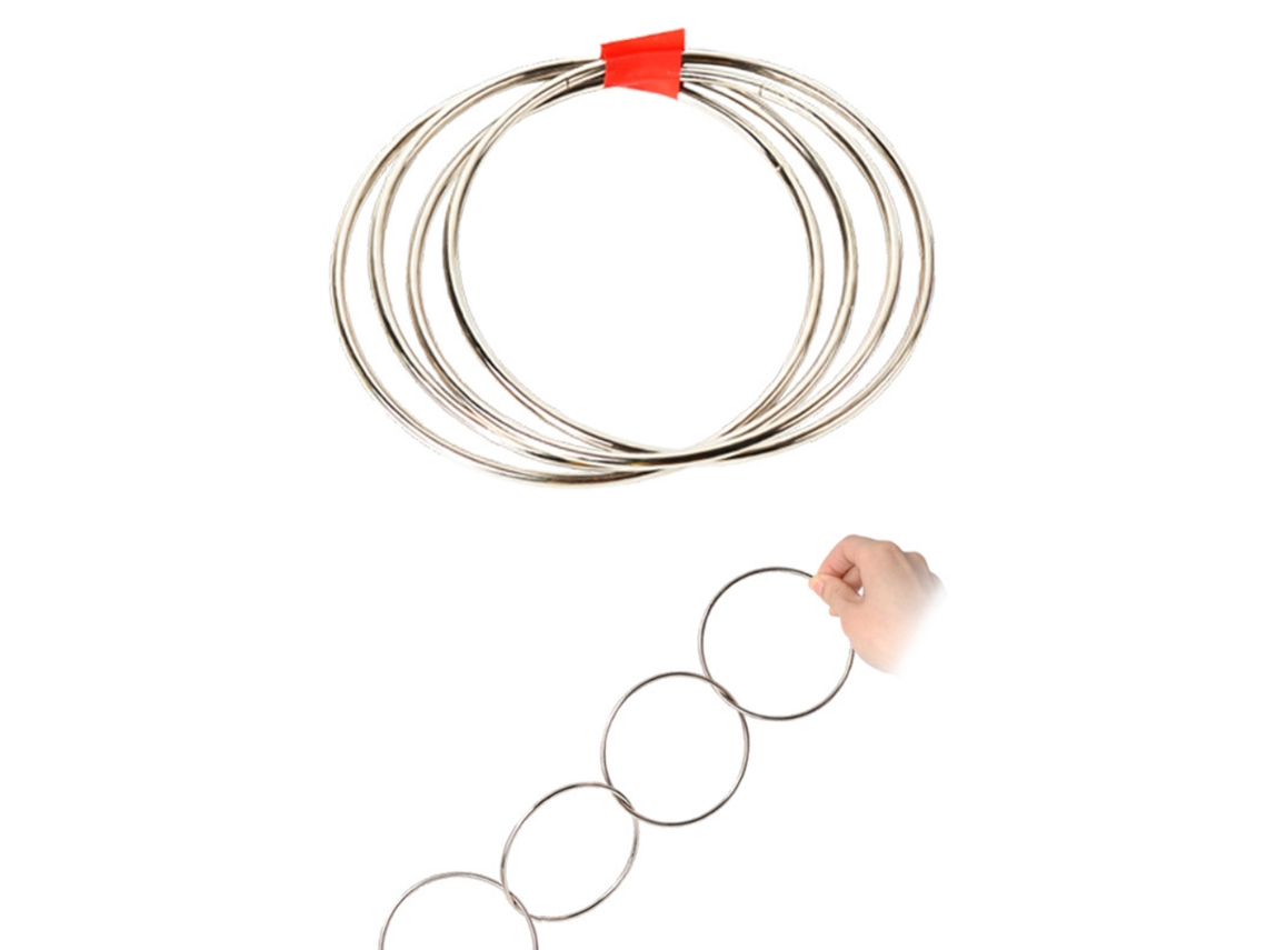 Rebe-juegos De Anillos Enlazados Juguetes De Metal Anillos Seriales Ligeros Portátiles Trucos De Magia Para Actuaciones Escénicas Y Callejeras